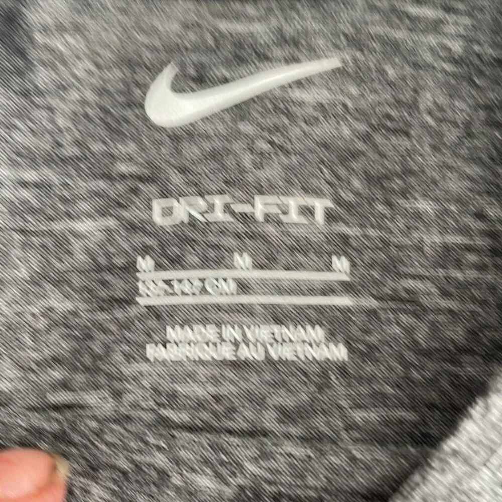 NWOT! Nike Swim Heather Gray UPF 40+ Dri-Fit Long Sleeve Shirt - Youth M